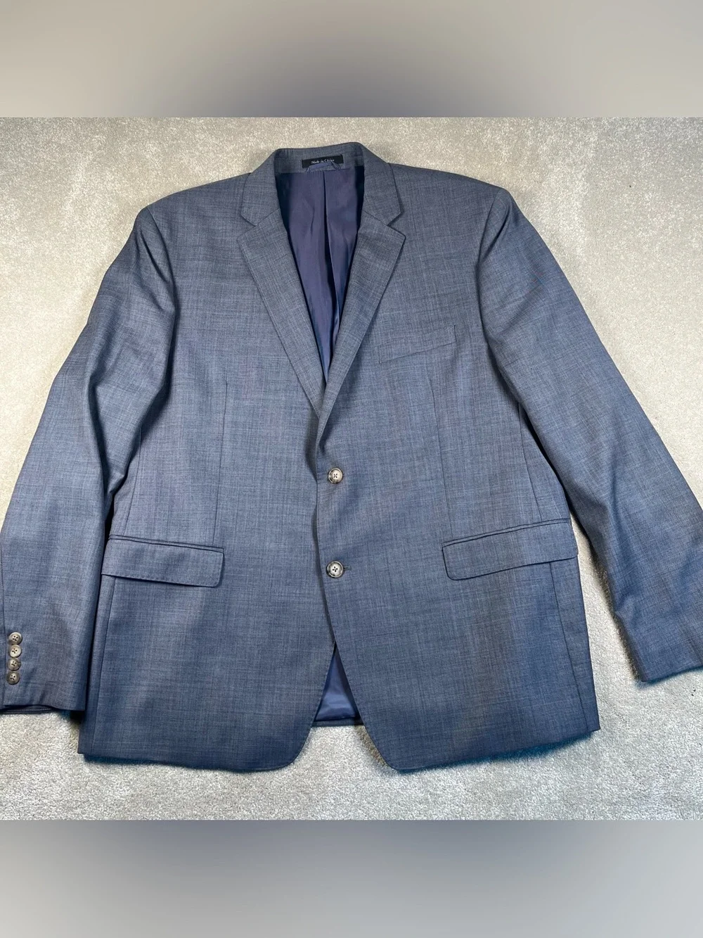Lauren Ralph Lauren Sport Coat Blazer Slim Fit Blue 2 Button 100% Wool Men's 48R